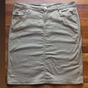 Inherit dark khaki skirt